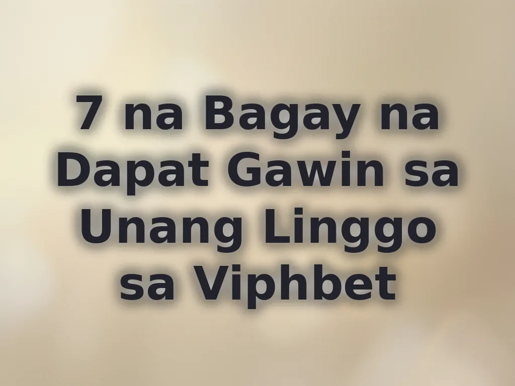 Checklist para sa bagong manlalaro